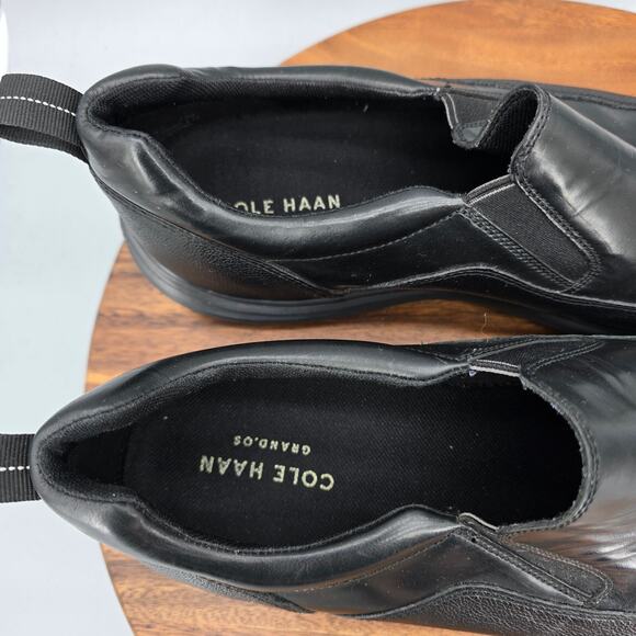 Cole Haan Shoes Men's 13 M Black Leather Tucker Grand Slip On Casual Loafers - Picture 6 of 8